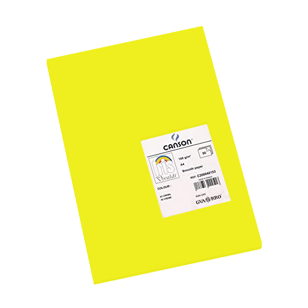 Pack 25 cartolines Iris Groc canari