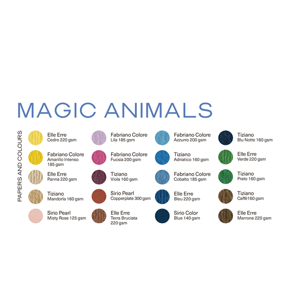 Cartulinas 32x24 cm Magic Animals paquete 200 unidades