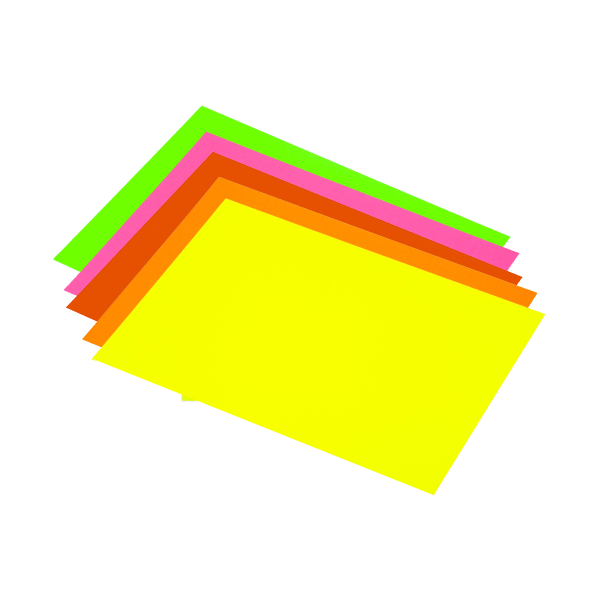 Cartolines fluorescents 50x65 cm paquet 5 unitats