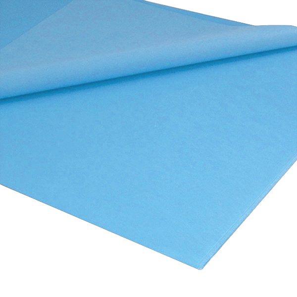 Mano 26 hojas papel seda Azul claro