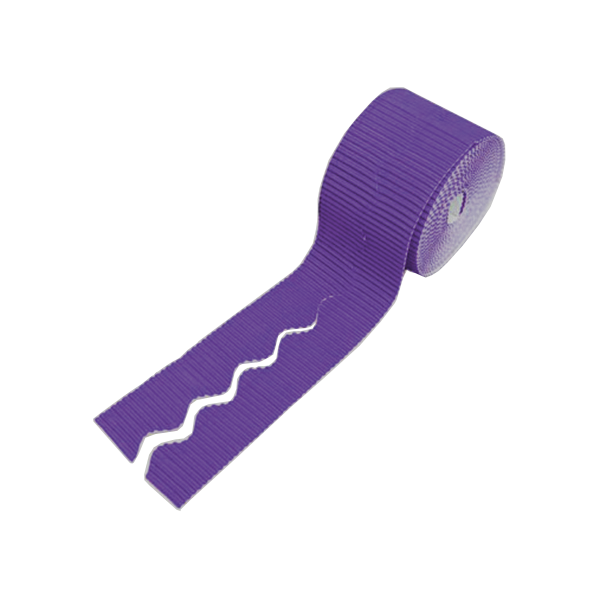 Pack 2 rotlles vora decoratiu cartró ondulat 10 cm Violeta