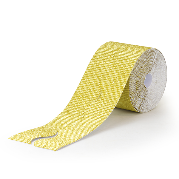 Pack 2 rollos borde decorativo cartón ondulado purpurina 10 cm Oro