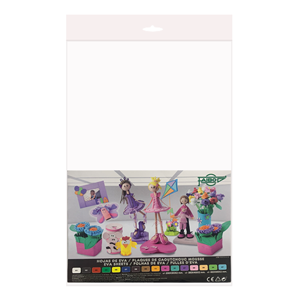 Bolsa 10 planchas eva 40x60 cm Blanco