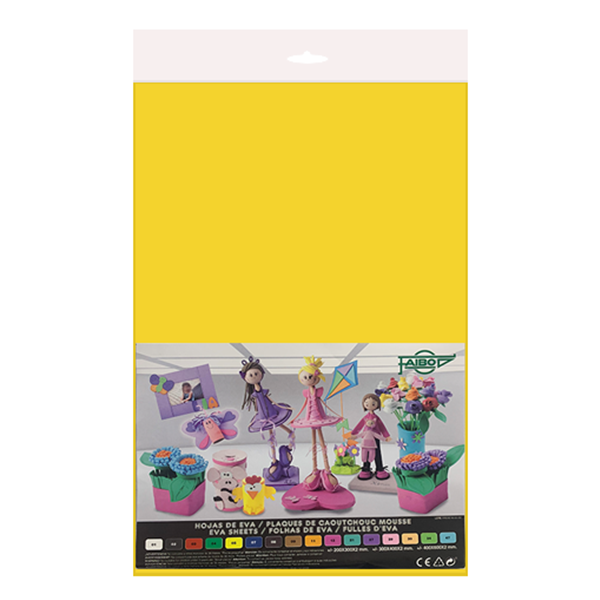 Bolsa 10 planchas eva 40x60 cm Amarillo