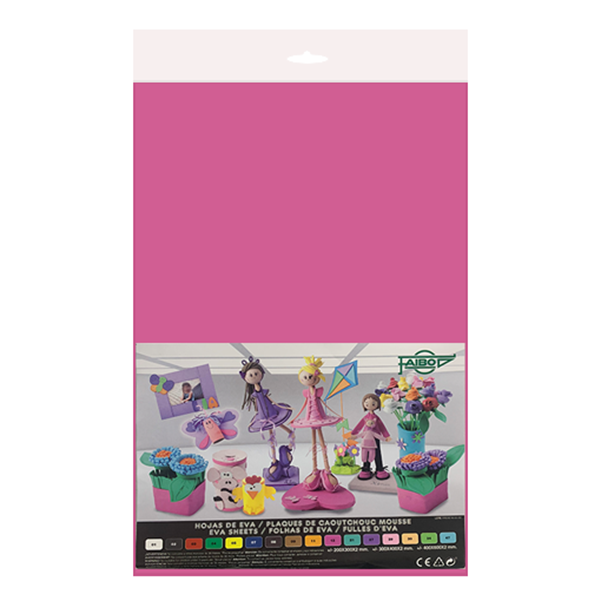 Bolsa 10 planchas eva 40x60 cm Fucsia
