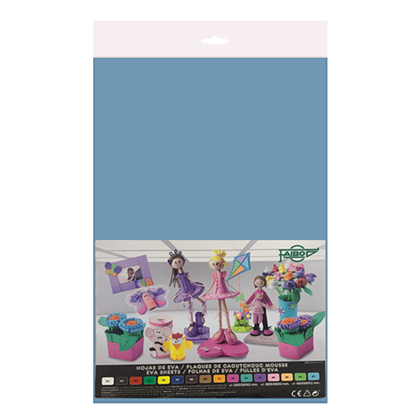 Bolsa 10 planchas eva 40x60 cm Azul claro