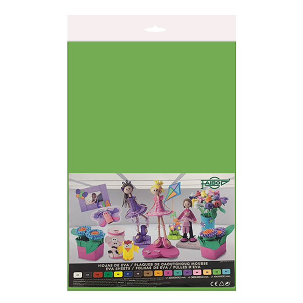 Bolsa 10 planchas eva 40x60 cm Verde claro