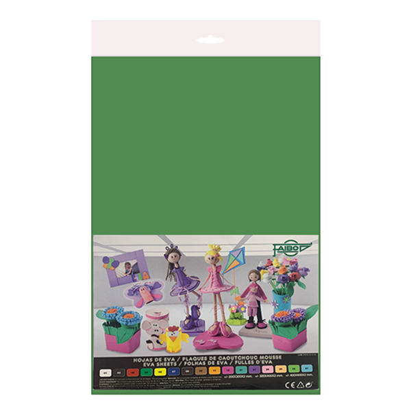 Bolsa 10 planchas eva 40x60 cm Verde intenso