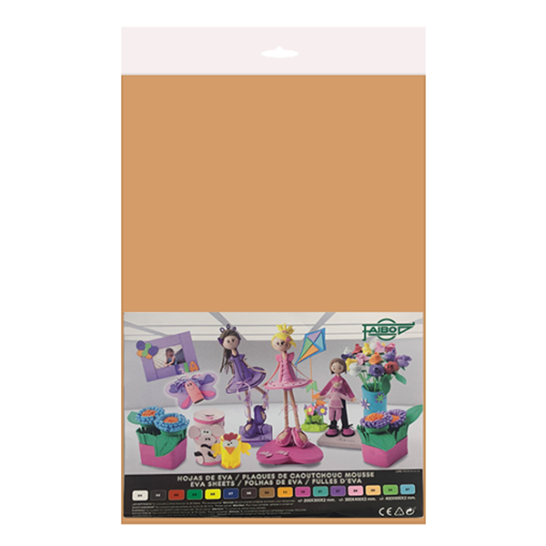 Bolsa 10 planchas eva 40x60 cm Cáscara de huevo