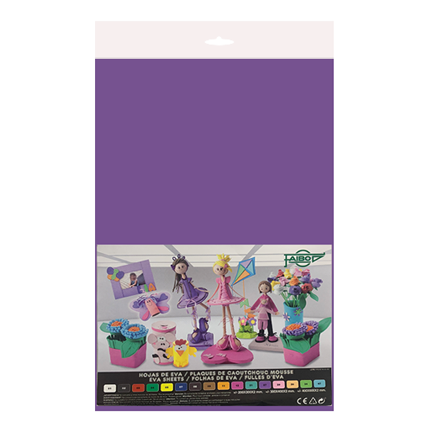 Bolsa 10 planchas eva 40x60 cm Violeta