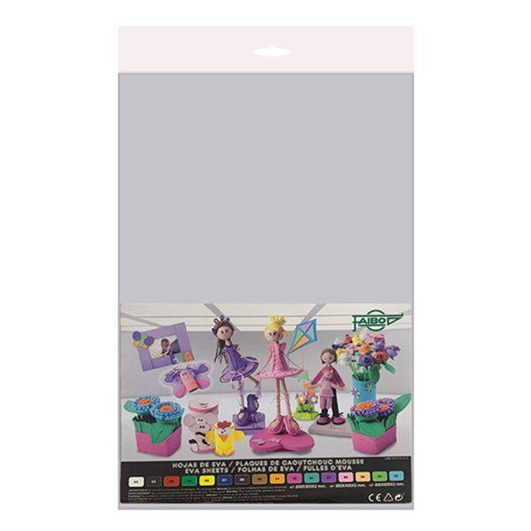 Bolsa 10 planchas eva 40x60 cm Gris