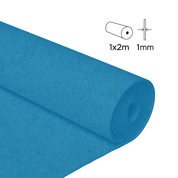 Rollo fieltro 1x2 m 1 mm Azul