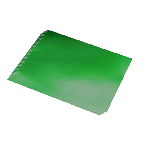 Pack 5 cartolines metal·litzades 50x65 cm Verd