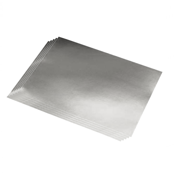 Pack 5 cartolines metal·litzades 50x65 cm Plata