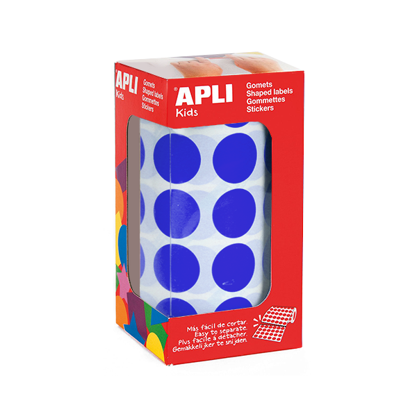 Rotlle gomets Apli cercles 20 mm Blau