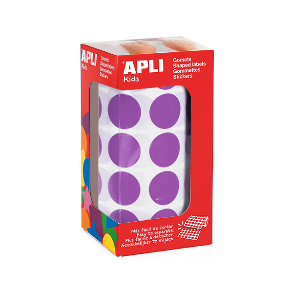 Rotlle gomets Apli cercles 20 mm Lila