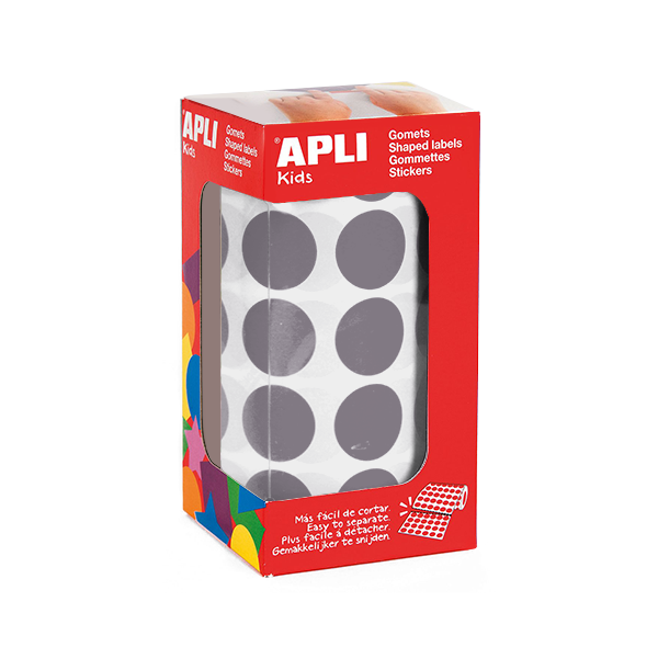 Rotlle gomets Apli cercles 20 mm Gris