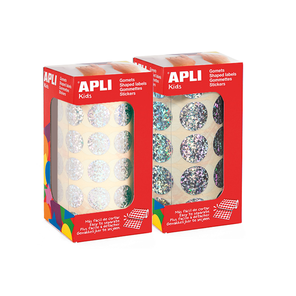 Rotlle gomets Apli hologràfics cercles