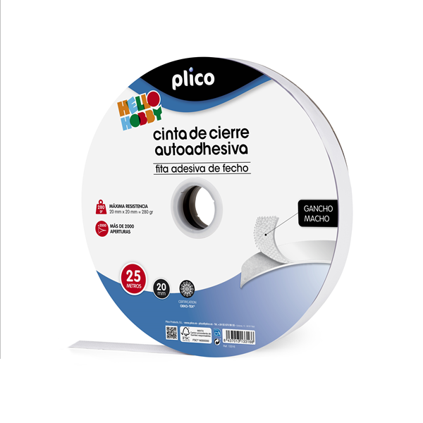 Cinta de tancament autoadhesiva Plico 25 metres