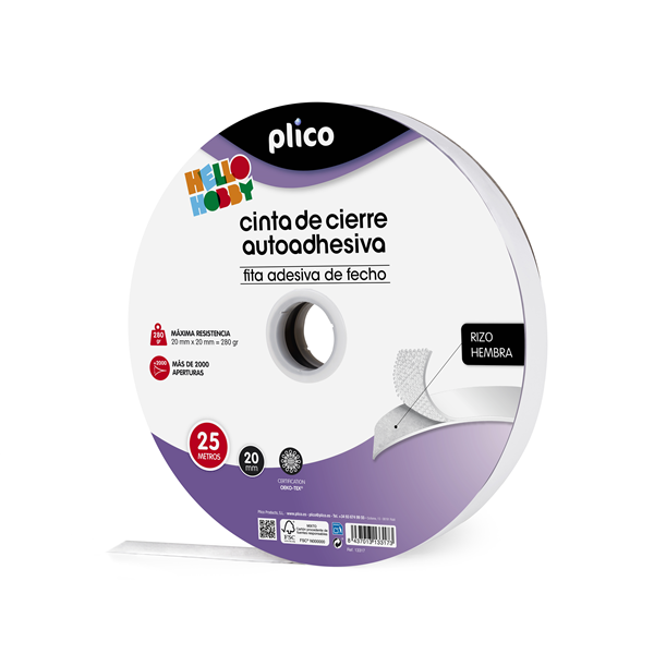 Cinta de tancament autoadhesiva Plico 25 metres