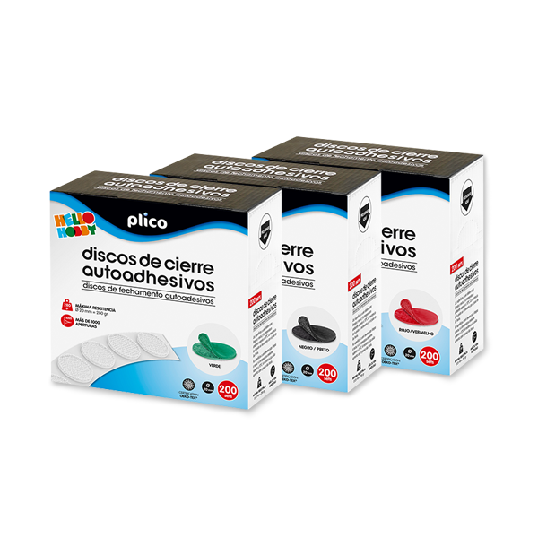 Discos de tancament autoadhesiu Plico de colors