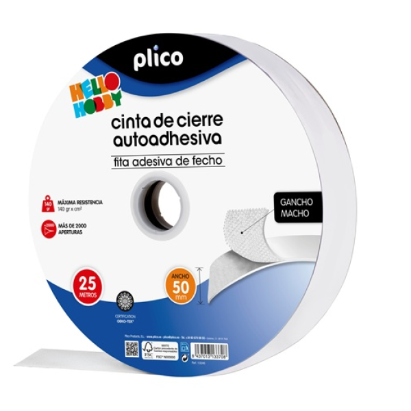 Cinta de tancament autoadhesiva Plico 50 mm x 25 m