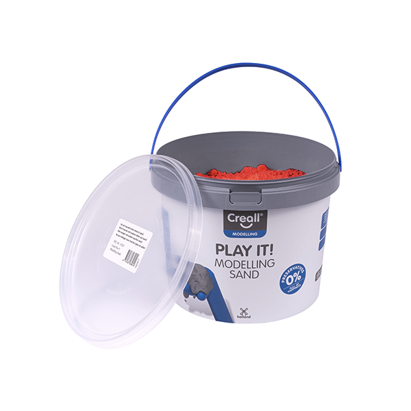 Bote arena para moldear Creall 750 g Rojo
