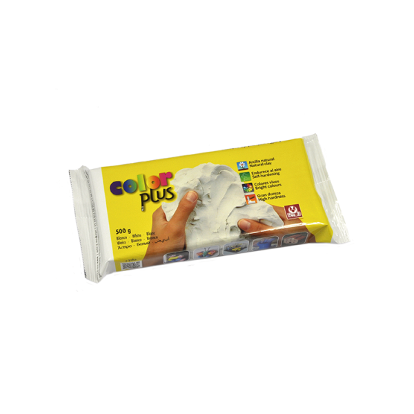 Pasta natural per modelar Color Plus 500 g Blanca