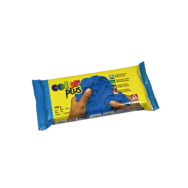 Pasta natural per modelar Color Plus 500 g Blava