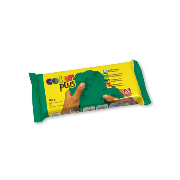 Pasta natural per modelar Color Plus 500 g Verda