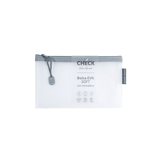 Estoig amb cremallera EVA-BAG xequera 220x110 Blanc