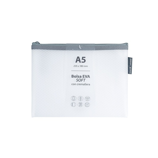 Estoig amb cremallera EVA-BAG A5 Blanc