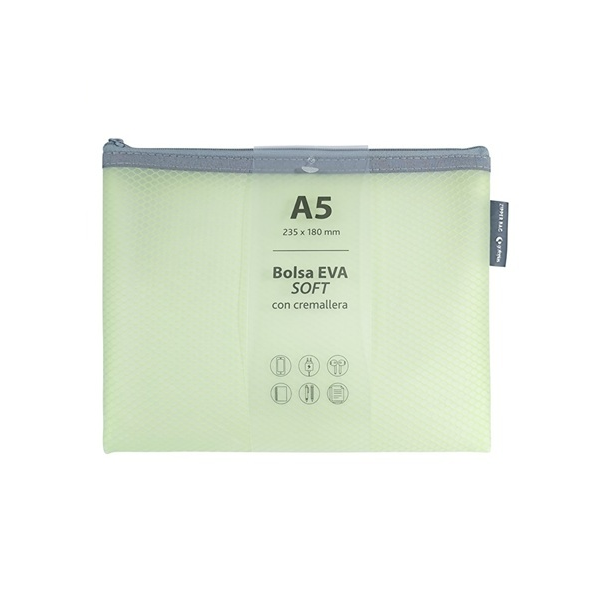 Estoig amb cremallera EVA-BAG A5 Verd