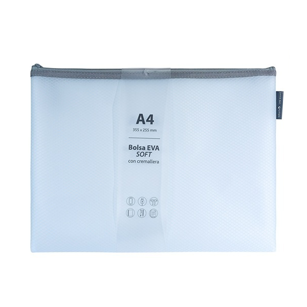 Estoig amb cremallera EVA-BAG A4 Blau