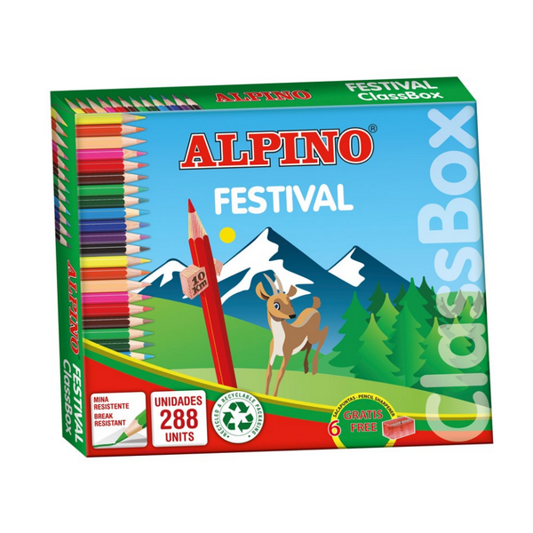 Lot escolar llapis de colors Alpino Festival