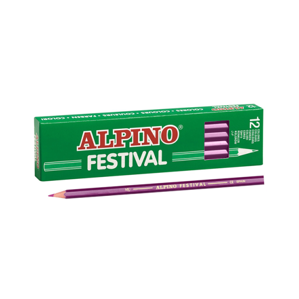 Caixa 12 llapis de colors Alpino Festival Violeta