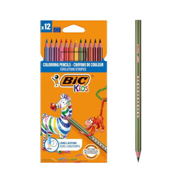 Llapis de colors Bic Evolution Stripes