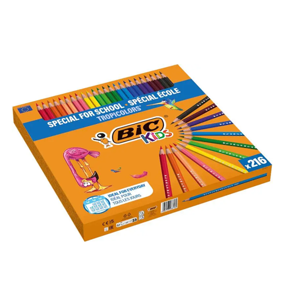 Lot escolar llapis de colors Bic Kids Tropicolors