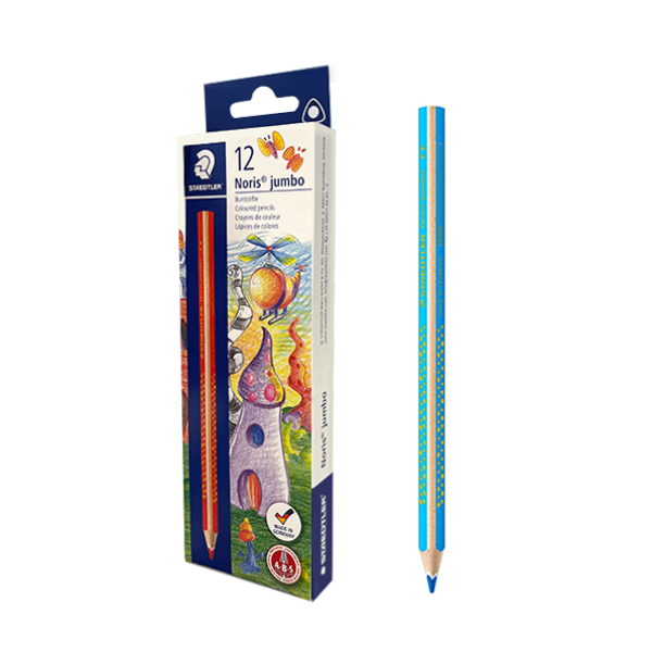 Caja 12 lápices de colores Staedtler Triplus Jumbo 128 Azul claro