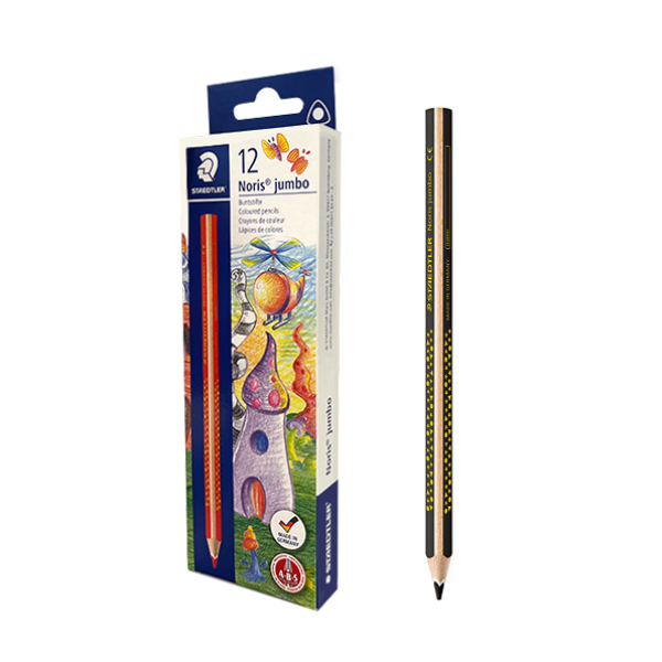Caja 12 lápices de colores Staedtler Triplus Jumbo 128 Negro