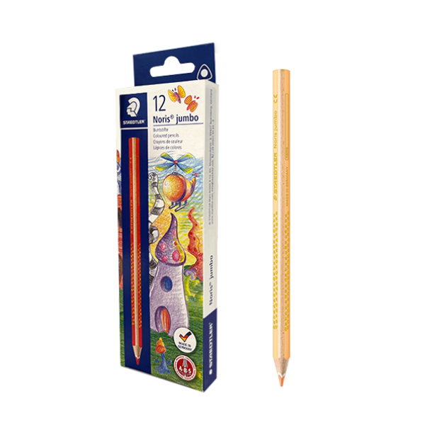 Caja 12 lápices de colores Staedtler Triplus Jumbo 128 Cáscara de huevo