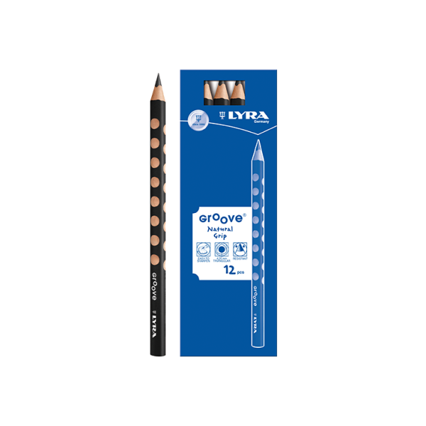 ** Caixa 12 llapis de colors Lyra Groove Negre