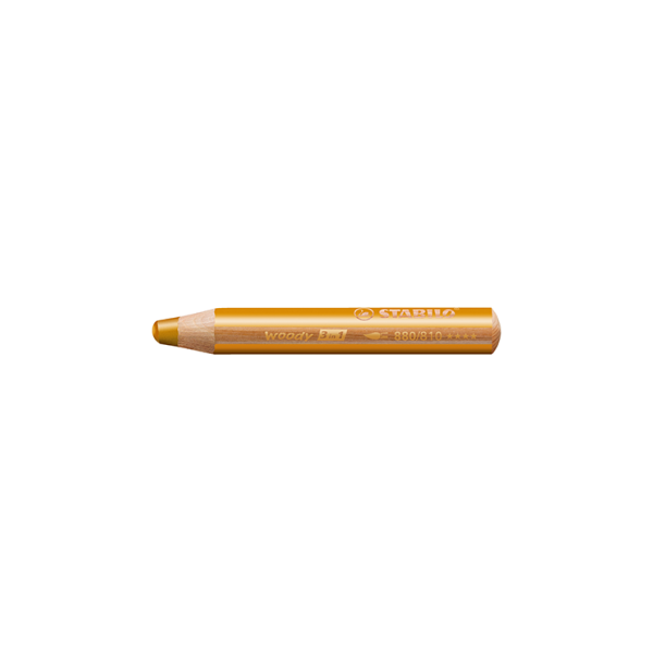 Caixa 5 llapis de colors Stabilo Woody 3 en 1 Or