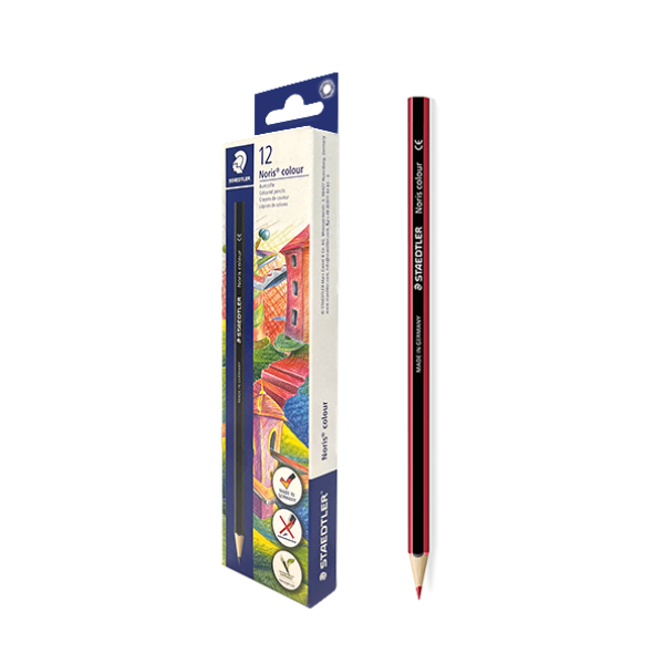Caixa 12 llapis de colors Staedtler Noris Colour 185 Vermell Clar
