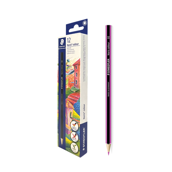 Caixa 12 llapis de colors Staedtler Noris Colour 185 Fúcsia