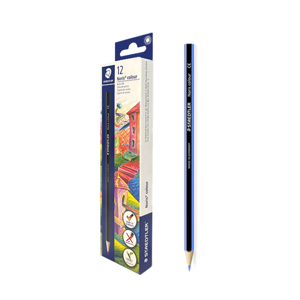 Caixa 12 llapis de colors Staedtler Noris Colour 185 Blau Clar