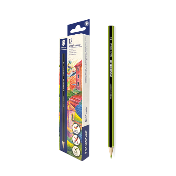 Caixa 12 llapis de colors Staedtler Noris Colour 185 Verd Clar