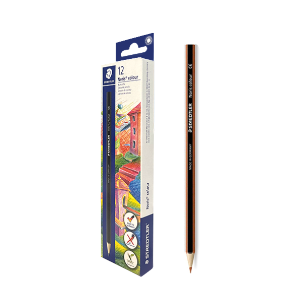 Caixa 12 llapis de colors Staedtler Noris Colour 185 Marró Clar