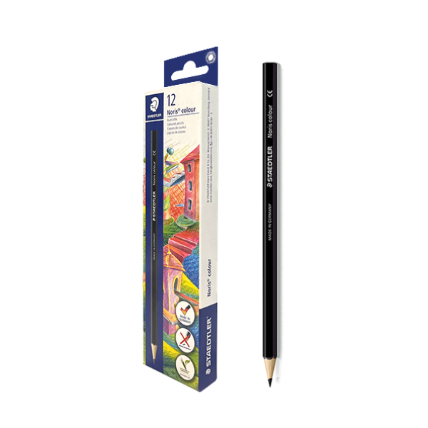 Caixa 12 llapis de colors Staedtler Noris Colour 185 Negre