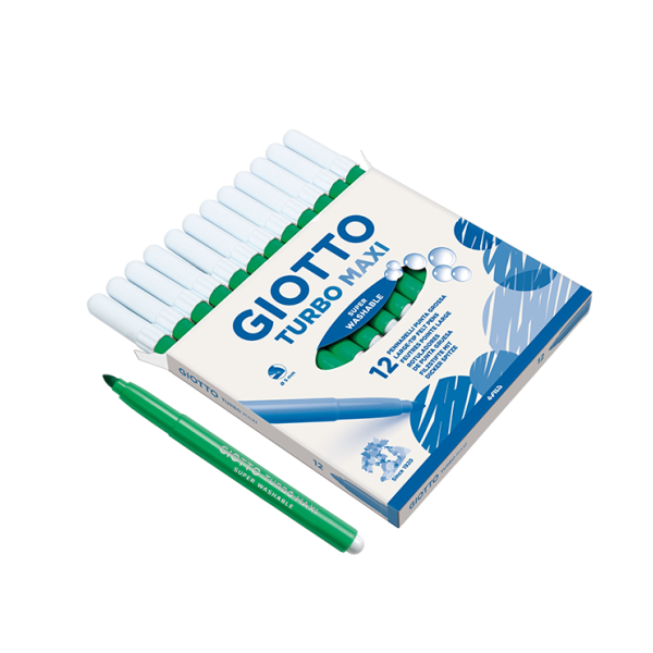 Caixa 12 retoladors Giotto Turbo Maxi Verd clar